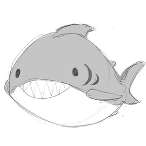 mini squish great white shark 7 design