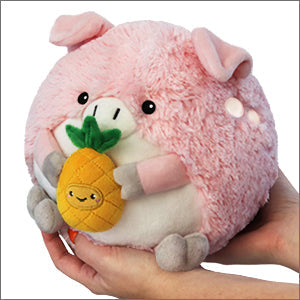 Mini Squishable Pig Holding a Pineapple Product Image