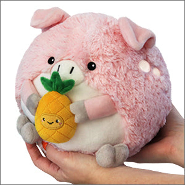 Mini Squishable Pig Holding a Pineapple Product Image