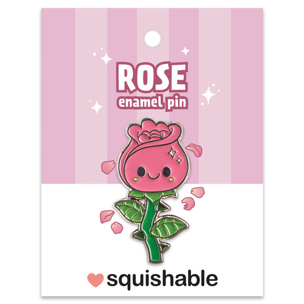 Rose Pin Design Rose Enamel Pin – Squishable