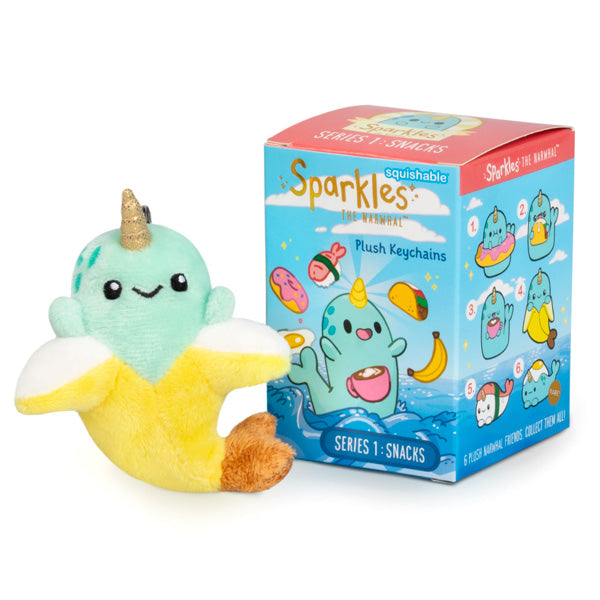 iscream mini squishem narwhal plushie bubble gum scented backpack clip SCENTCO Oh So Yummy Buddies, Creamsicle Plush Cream Nomwhal plush Iscream Bubble Gum Scented Plushie
