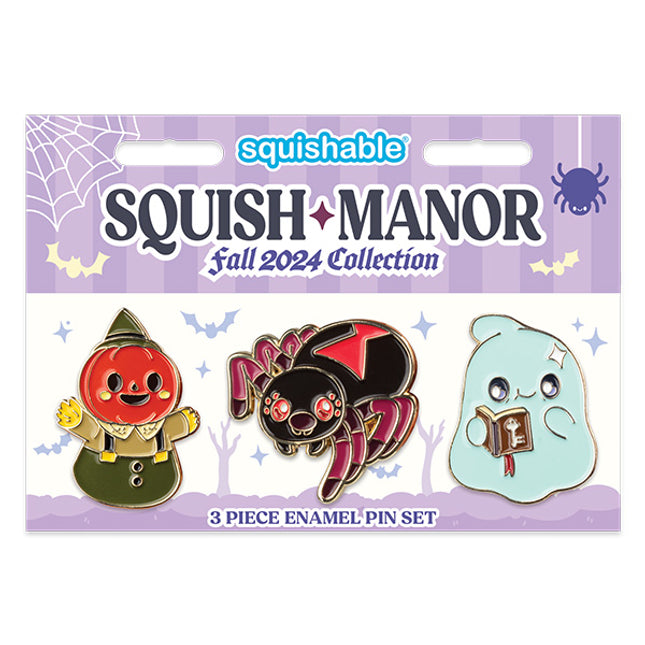 squish manor enamel pin set main image