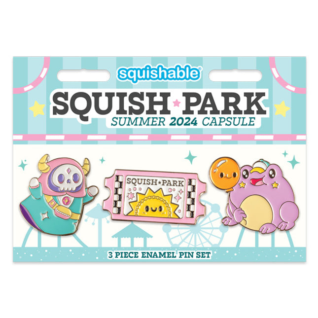 squish park enamel pins set of 3 main image