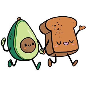 stickers avocado side