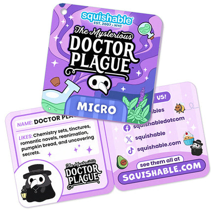 Micro Squishable Graduation Plague Doctor Keychain