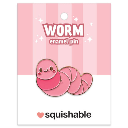 Worm enamel pin photo