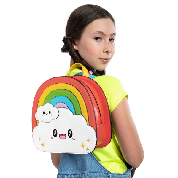 Watercolor Rainbow Small Reusable Ergonomic Bag, Shopping Bag