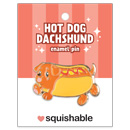 Dachshund Hot Dog Enamel Pin thumbnail