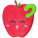 Squishable Apple with Worm thumbnail