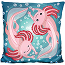 Axolotl Swirl Pillow thumbnail