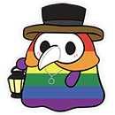 Doctor Plague Rainbow Pride Sticker thumbnail