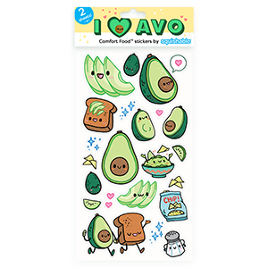squishable.com: Avocado Sticker Set